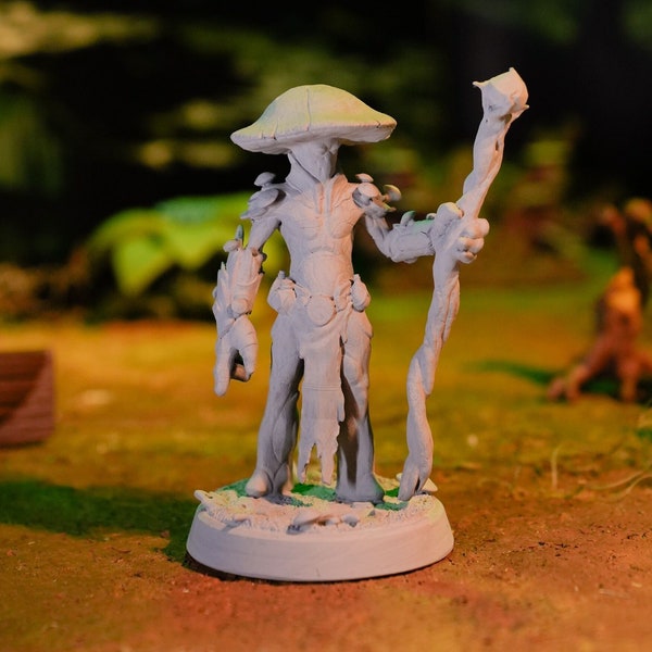 Myconid Miniature for DnD | Mushroom Person | Miniature DnD Figure for Pathfinder Minis for Dungeons and Dragons Unpainted Miniature