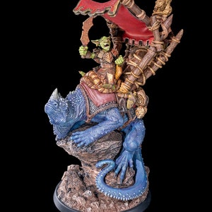 Goblin Rider Miniature: 32mm DnD Figure, Unpainted Resin