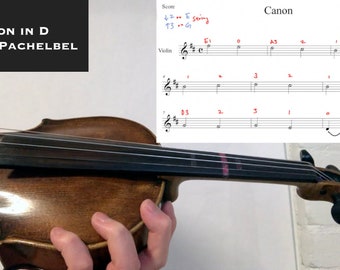 Pachelbel Canon Violin Sheet music with fingerings