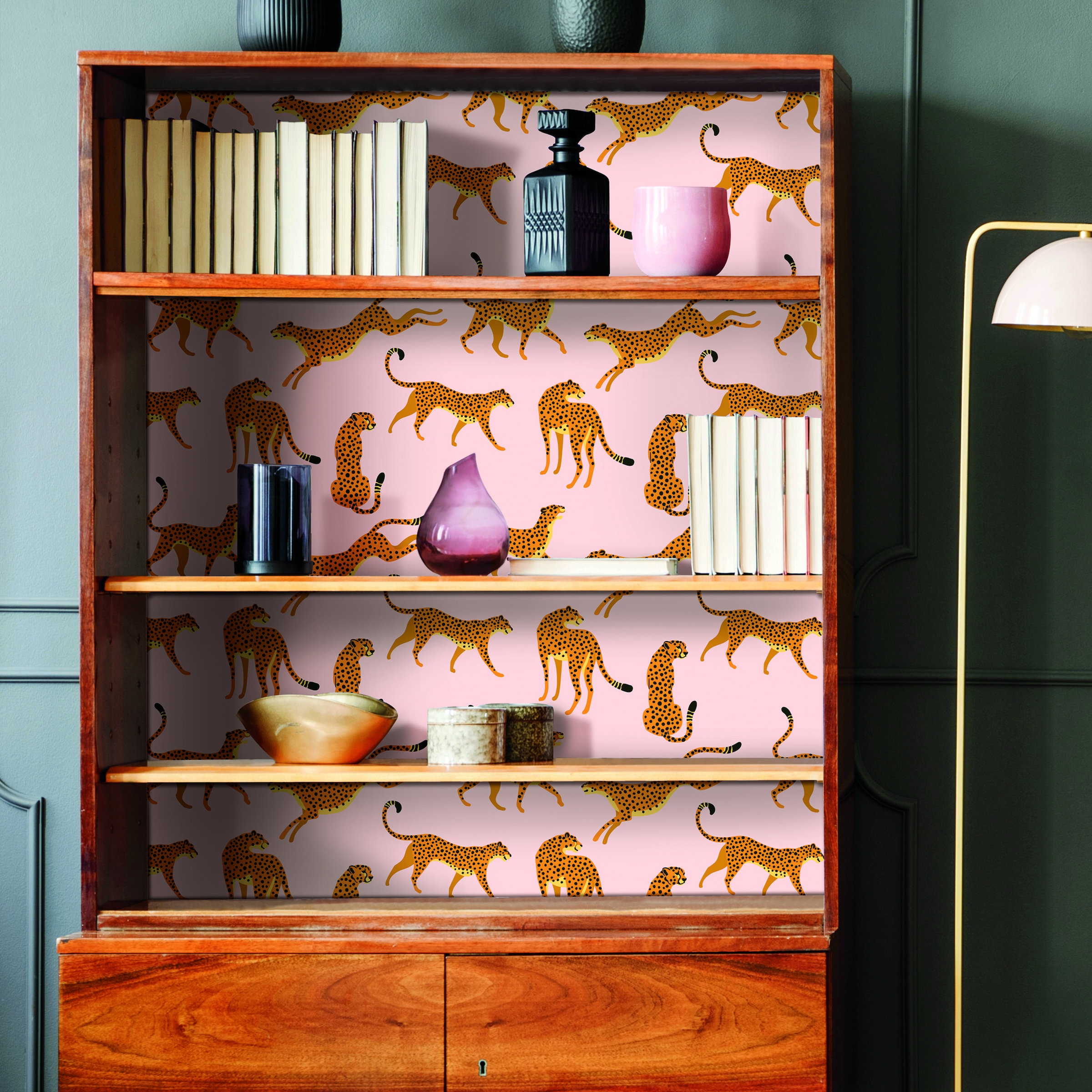 CHEETAH PEEL and STICK Wallpaper Etsy