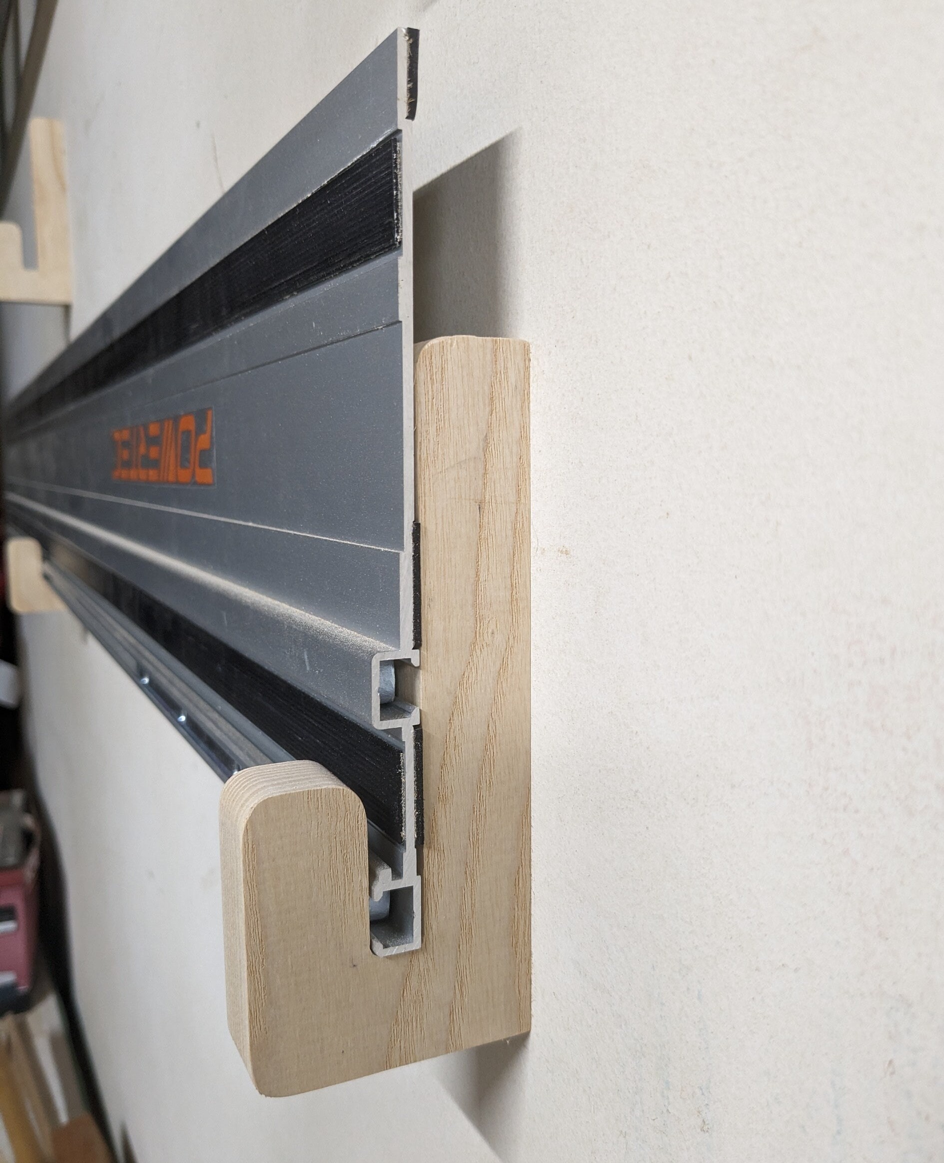 Track Saw Guide Rail Storage | Set of 2 Wall Mount Track Holder ...