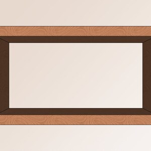 Peut inclure: Un cadre rectangulaire en bois avec une finition en bois brun. Le cadre a un bord l&eacute;g&egrave;rement sur&eacute;lev&eacute; autour du p&eacute;rim&egrave;tre.