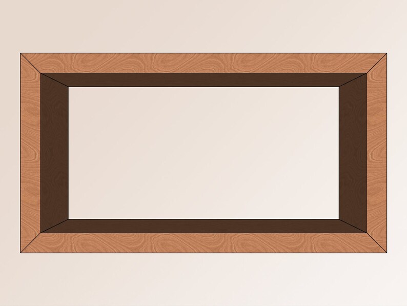 Peut inclure: Un cadre rectangulaire en bois avec une finition en bois brun. Le cadre a un bord l&eacute;g&egrave;rement sur&eacute;lev&eacute; autour du p&eacute;rim&egrave;tre.