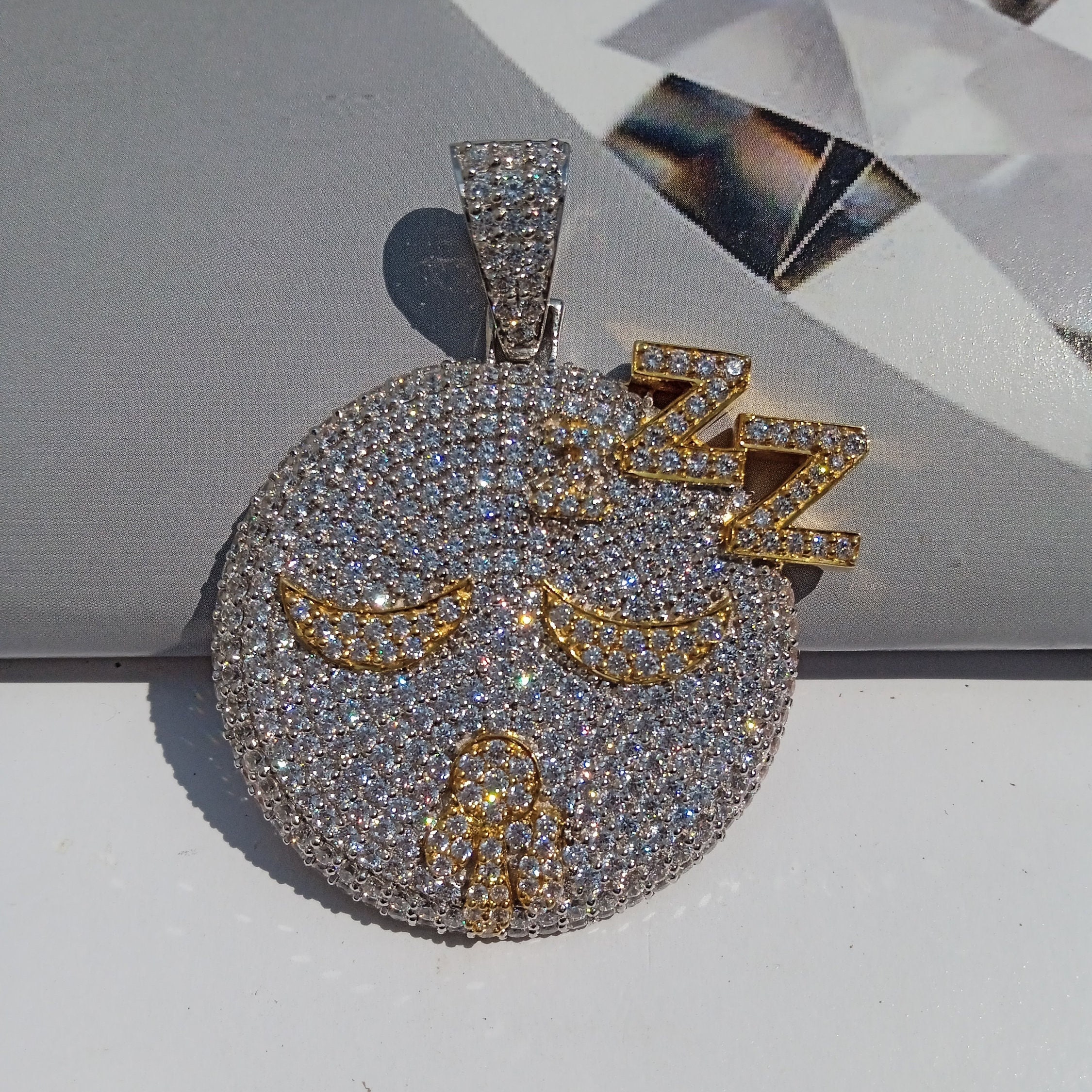 Emoji diamond pendant deals