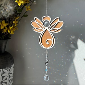 Angel Suncatcher Window Ornament, Angel Home Decor, Perfect Gift for Angel Lovers, Christmas Home Decor, Religious Home Gift