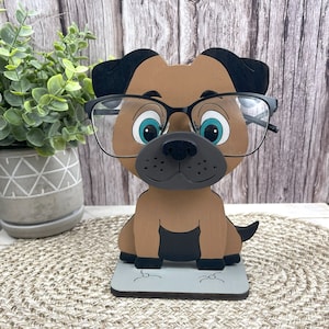 Adorable Puppy Eyeglass Holder,Keep your Glasses safe with this Functional Eyewear Display,Perfect Home Decor or Gift for Dog Lovers