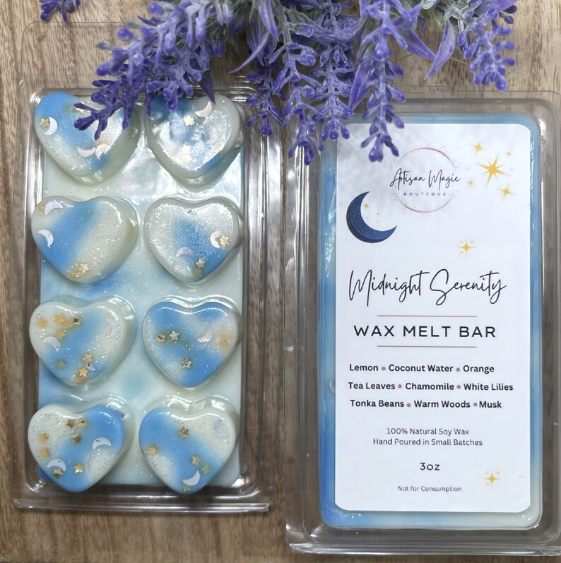 Midnight Serenity 3oz. Wax Melt Bar, Relaxing Spa Scent With Chamomile ...
