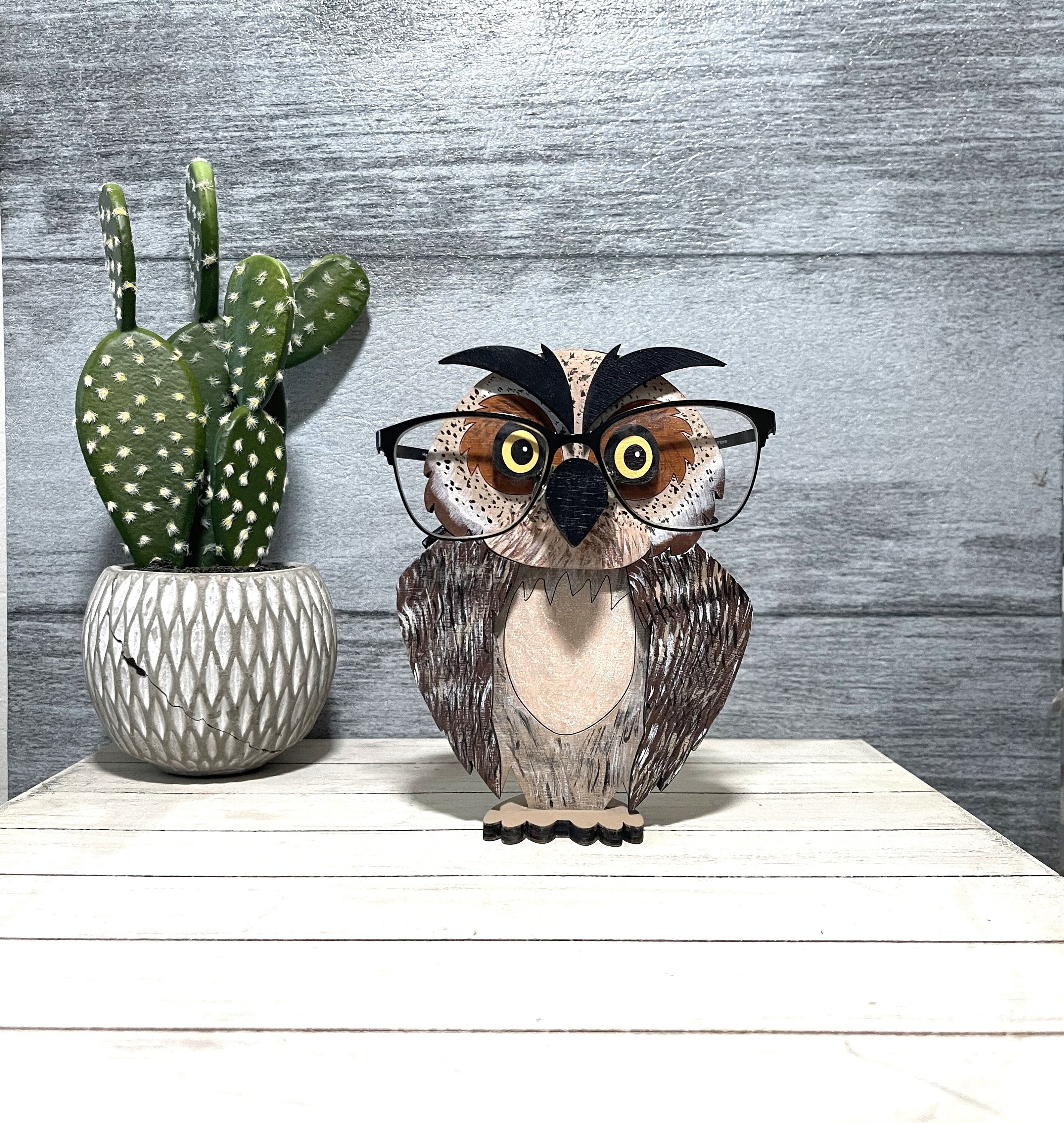 Natural Life Eyeglass Holder Owl