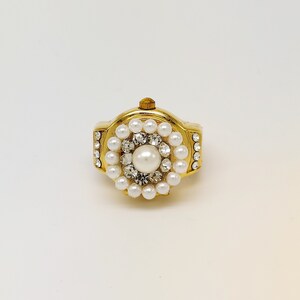 Vintage Digits Pearl Hidden Watch Gold Tone by Migi unsigned Works - Etsy