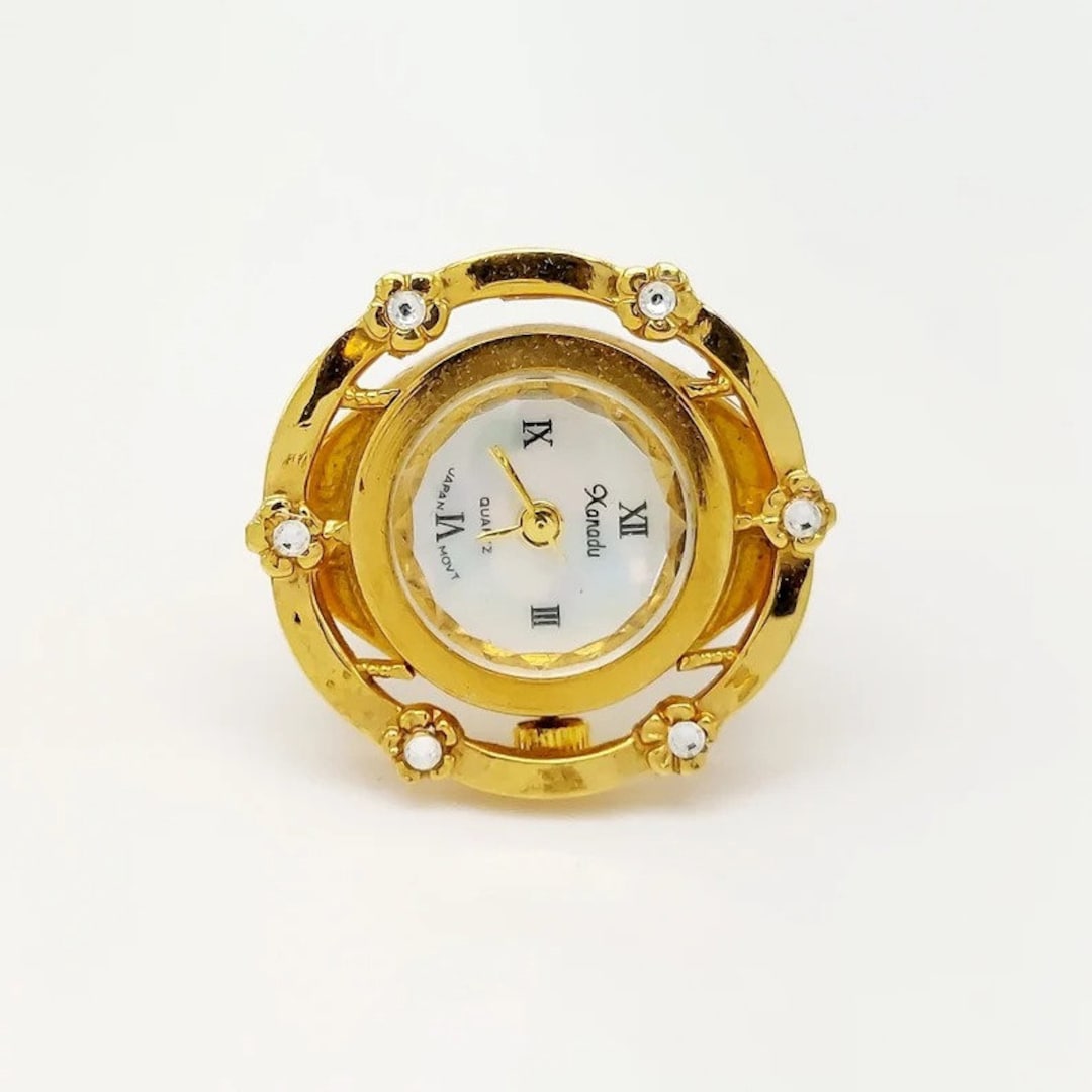 Vintage Xanadu MOP Dial Ring Watch by Migi unsigned Works Etsy
