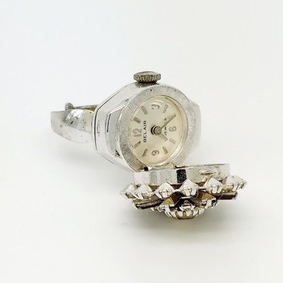 Vintage Belair 17 Jewels Mechanical Ring Watch works Gem