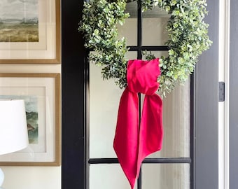 Wreath Sash Large - Festive Christmas Red FREE SHIPPING