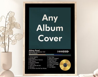 Custom Album Cover Art Print: Personalized Music Poster