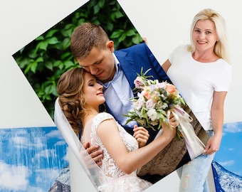 Personalisierter Leinwanddruck - Individuelle Fotowandkunst für Hochzeit, Familie oder Wohnkultur