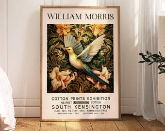 Gorgeous Gift For Mom - A Wall Art By William Morris, Dove Print Home Decor, Can Be A Mid Century Modern Poster Or Canvas Wall Art.