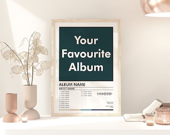 Custom Album Cover Poster: Personalized Music Art Print