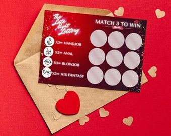 Naughty Scratch Card For Him, Sex Scratch Card, Birthday Gift for Him, Gift for Boyfriend, blowjob scratch card, Couples Valentines blow job