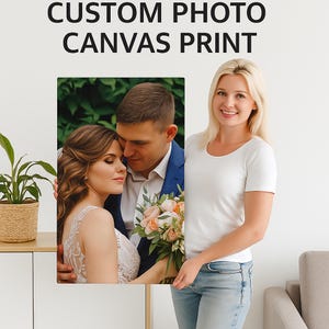 Personalized Photo Canvas Print: Custom Family, Pet, Wedding Art