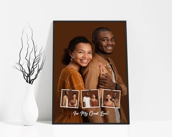 4-Photo Couple Collage – Personalised Wall Art