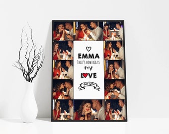 Anniversary Photo Collage Frame – Personalised for Couples