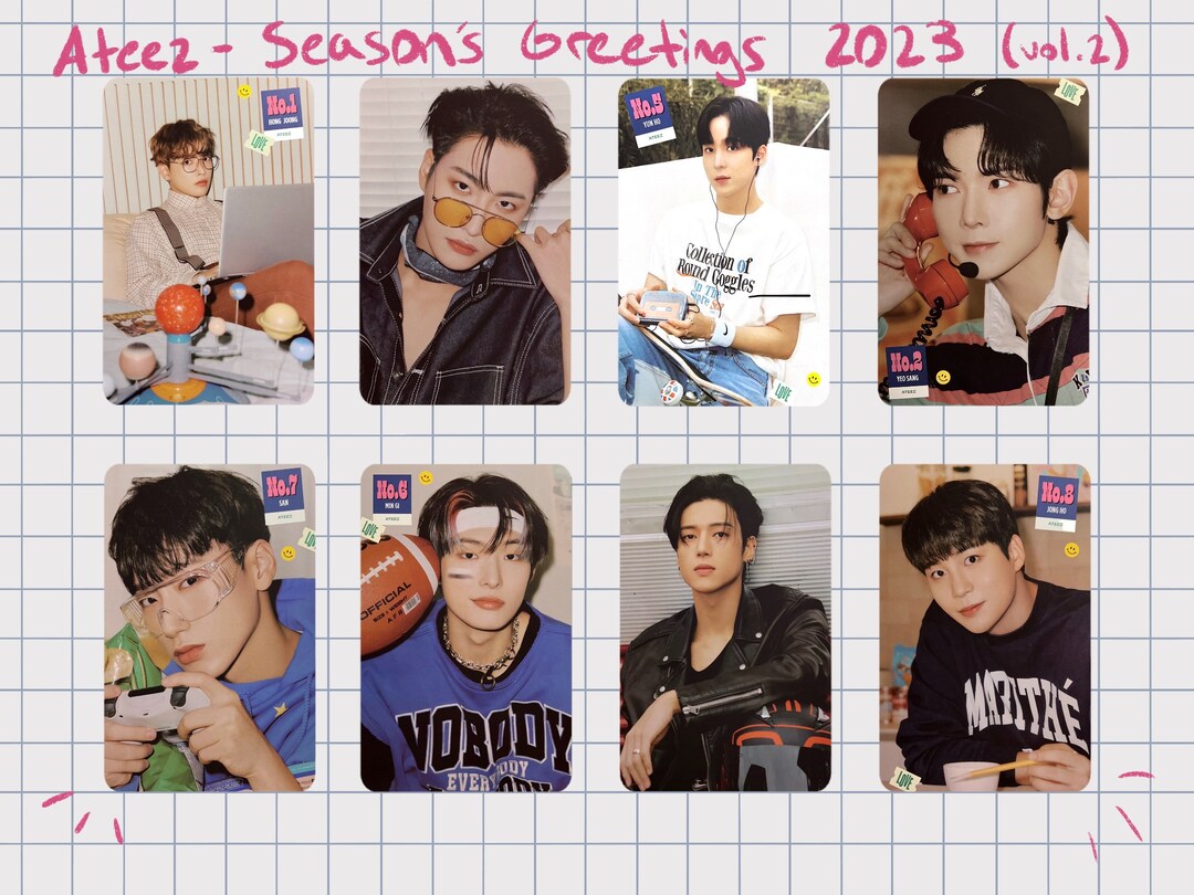 ATEEZ Seasons Greetings 2023 Photocards vol. 2 Etsy