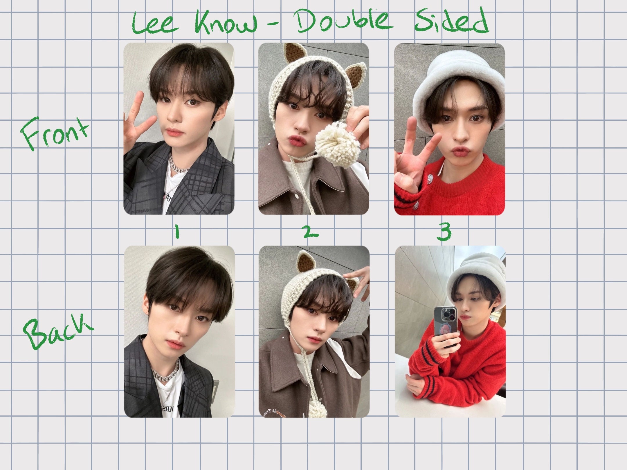 Stray Kids Lee Know Double Sided Photocards - Etsy Australia