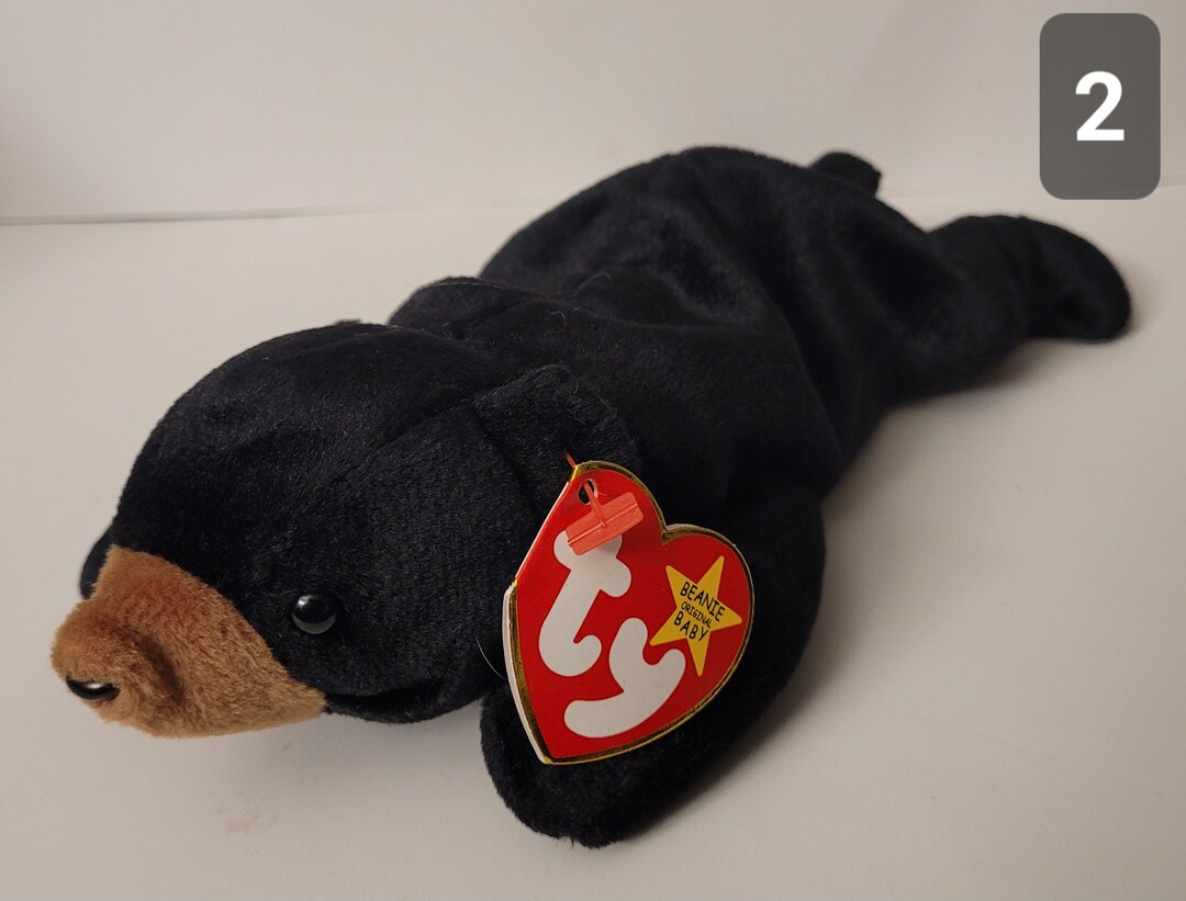1994 Ty Beanie Babies Blackie the Bear With Hang Tag RETIRED (2