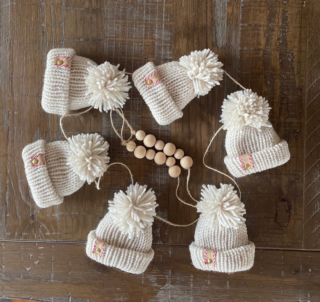 Christmas Garland Miniature Hat Garland Farm Style Christmas Fireplace