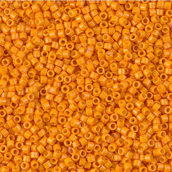 Miyuki 11/0 Delica -- DB-2104 Duracoat Opaque Kumquat: 5 gram package