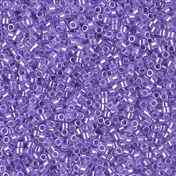 Miyuki 11/0 Delica -- DB-249 Lined Crystal Purple: 5 gram package