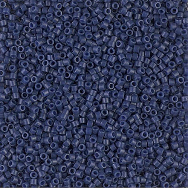 Miyuki 11/0 Delica -- DB-2143 Duracoat Opaque Navy Blue: 5 gram package