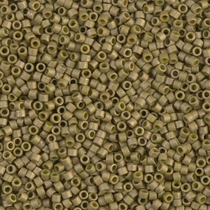 Miyuki 11/0 Delica -- DB-0371 Matte Metallic Olive Gold : 5 gram package