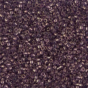 Miyuki 11/0 Delica -- DB-0117  Lavender Blue Gold Luster: 5 gram package
