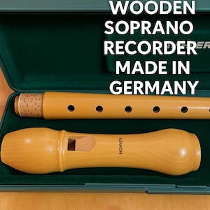 Vintage Hohner Wooden Soprano Recorder – Made in Germany – Original Case & Manual