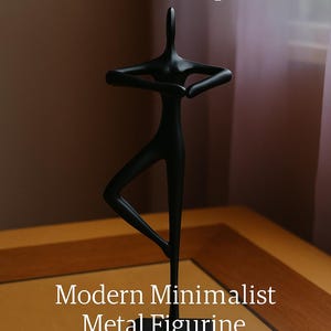 Sculpture de ballerine IKEA Bodrul Khalique - Figurine en métal minimaliste moderne - Décoration d&#39;intérieur statue de danse noire