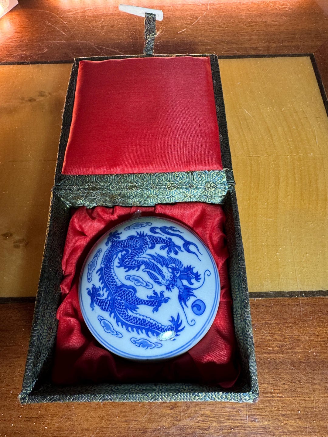 Vintage Chinese Inkwell in Porcelain Box - Etsy
