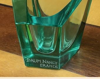 Daum Nancy Winter Landscape Cameo Enameled Vase Antique Glass Art