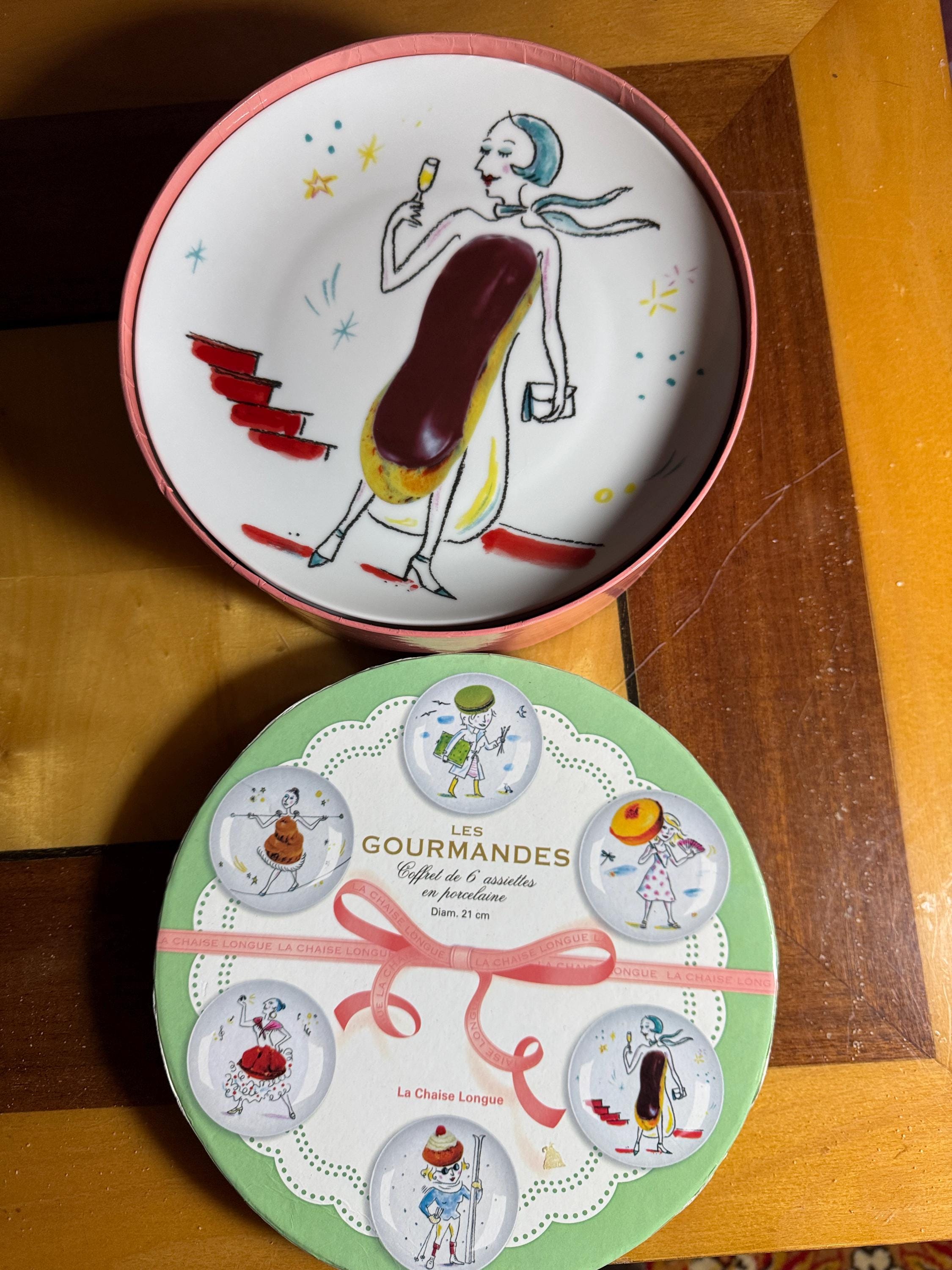 Les bonbons 皿・プレート La Chaise Longue Coffret de 6 assiettes à dessert - La Chaise Longue - Arts de la table