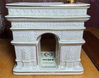 Vintage Hine Cognac Decanter – Limoges Porcelain Arc De