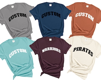 Custom School Pride Shirt, Custom Comfort Colors Shirt, Custom Mascot Shirt, Personalized Team Shirt, Personalized School Shirt, Mascot Tee