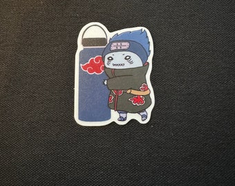 Cute anime sticker holding Water flask | Waterproof sticker | Laptop sticker, Water bottle sticker, notebook sticker