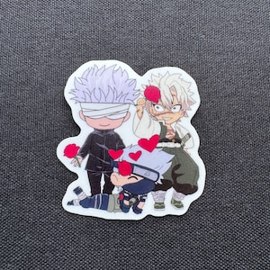 Popular white haired anime characters - GoSaKa - Anime Crossover sticker