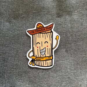 Tamale Time Food Vinyl Matte Sticker, Mexican Food Sticker, Laptop Sticker, Water bottle Sticker