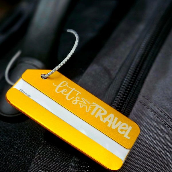 Metal Luggage Tag Etsy