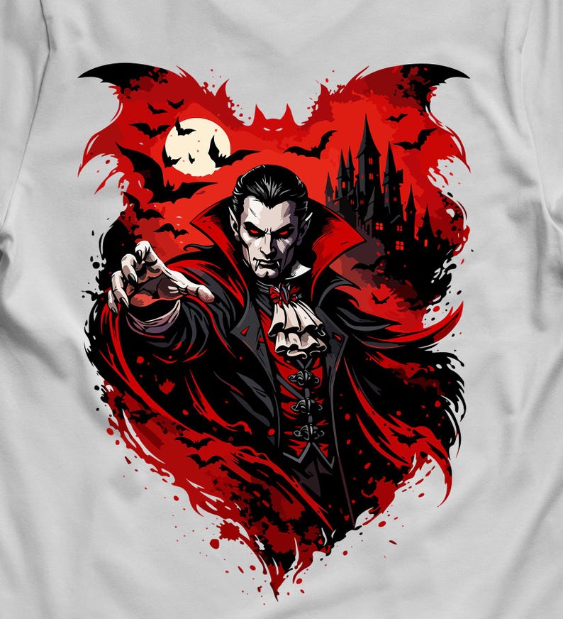 Gothic Dracula Vampire Design – Dark Fantasy PNG, PDF (digital Download ...