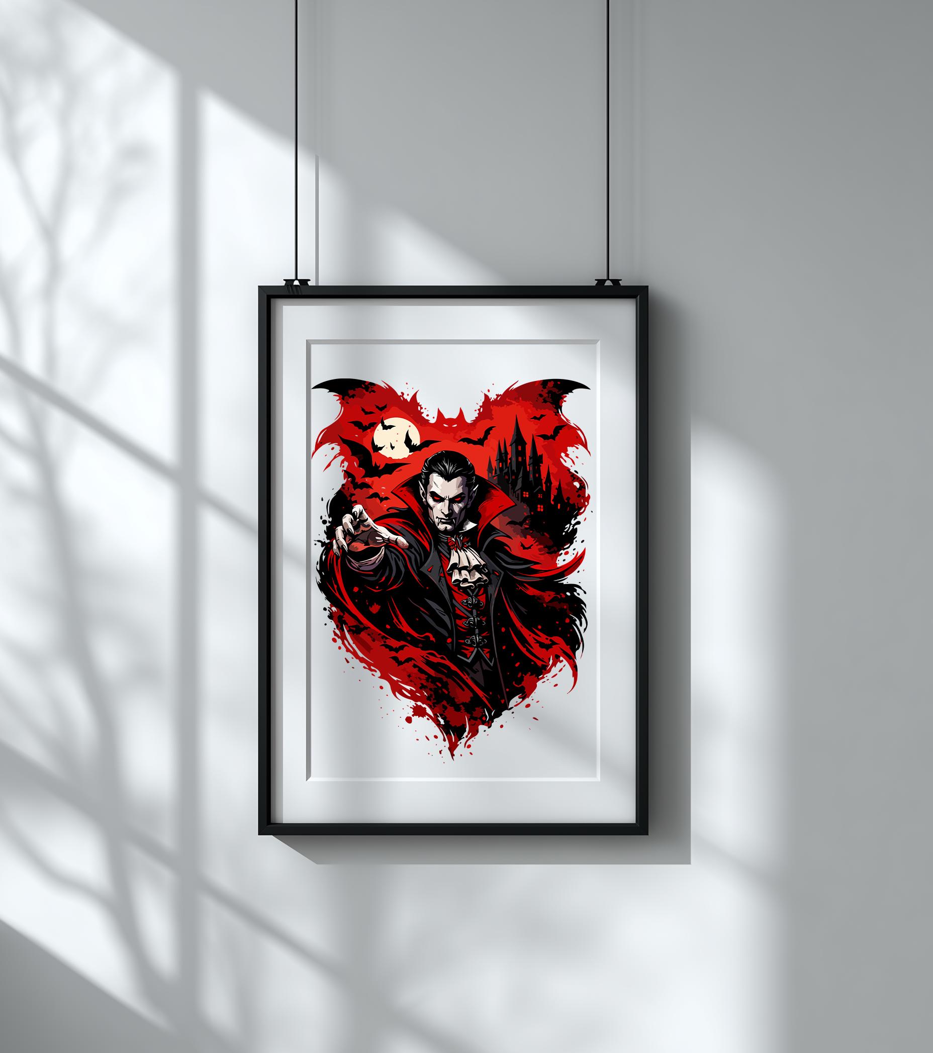 Gothic Dracula Vampire Design – Dark Fantasy PNG, PDF (digital Download ...