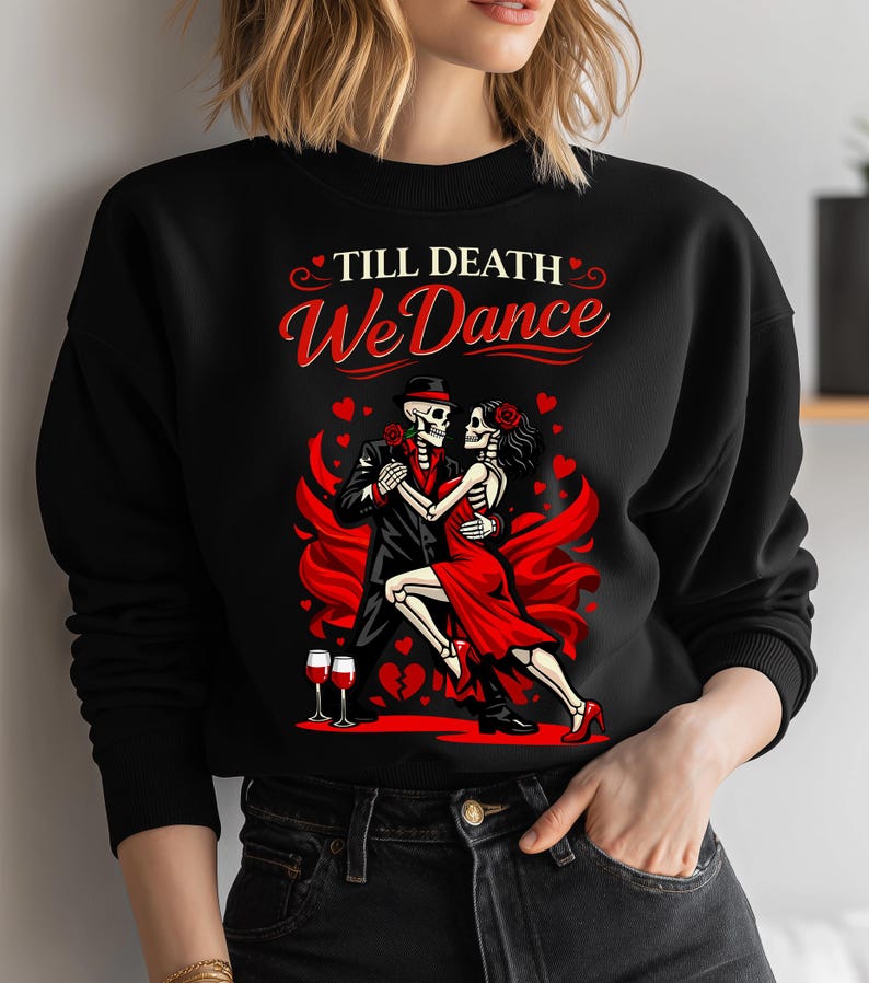 Gothic Skeleton Couple SVG, Dark Romance Dance Design (digital Download ...