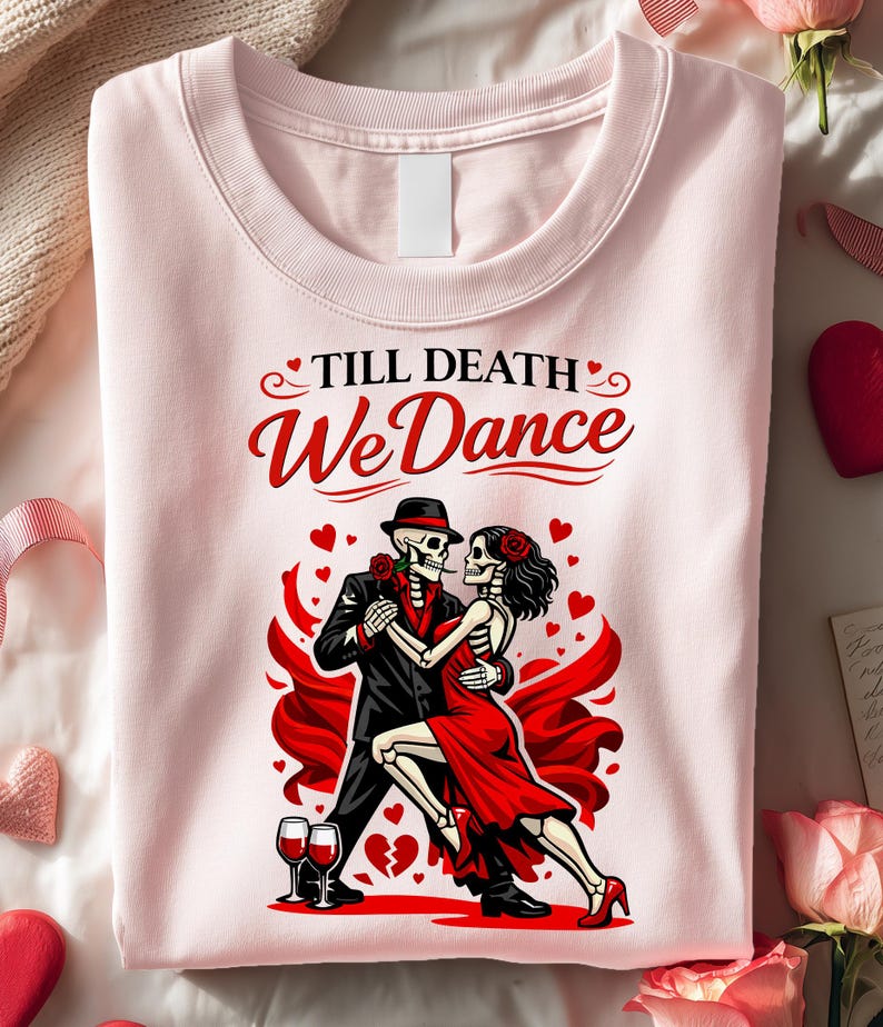 Gothic Skeleton Couple SVG, Dark Romance Dance Design (digital Download ...