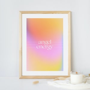 Angel Energy Print / Angel Energy Poster / Angel Energy Wall Art / Gradient Print / Gradient Wall Art / Gradient Poster / Bright Wall Art