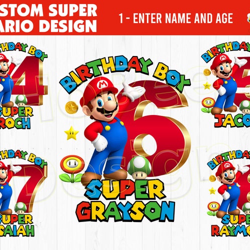 Custom Super Mario Design Custom Super Mario PNG Images High - Etsy